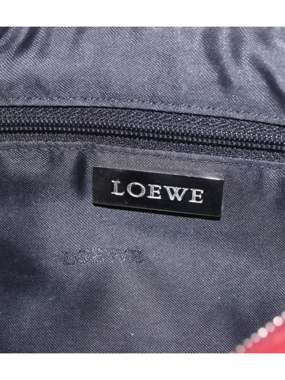 LOEWE Accessory Pouch Leather Red Silver - Picture 14 of 16